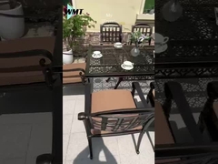 야외 뜰 가구 튼튼하고 스타일리시한 정원을 위한 알루미늄 테이블과 의자