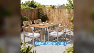 야외 식사 세트 맞춤 색상 알루미늄 프레임